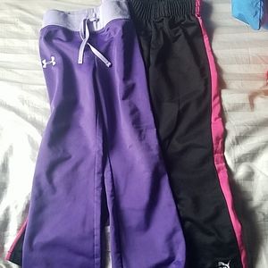 Girl's Pima and Underarmour sweatpants